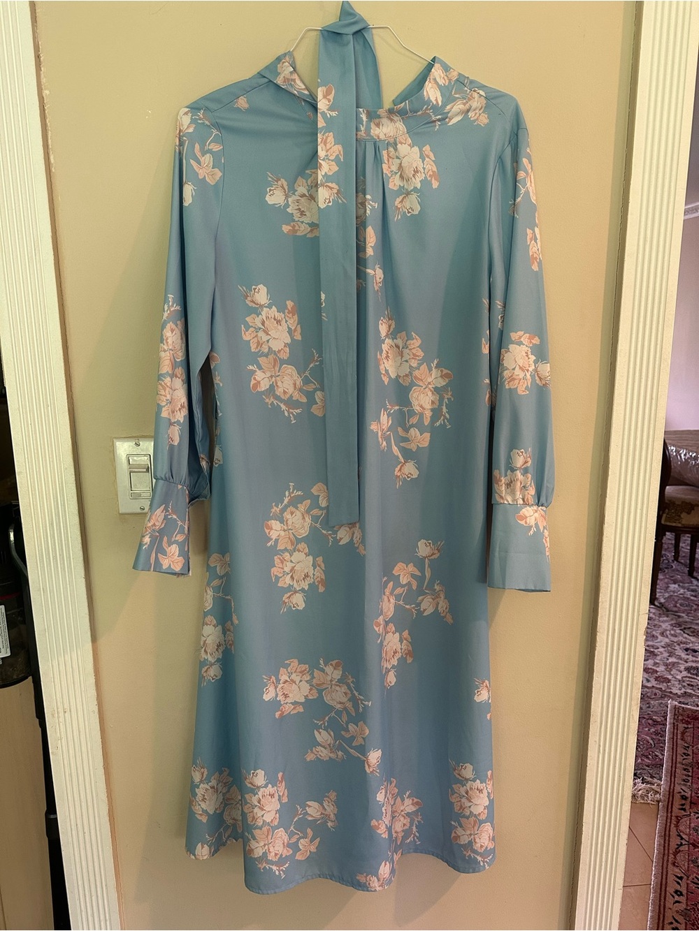 Light Blue Floral Women's Dress